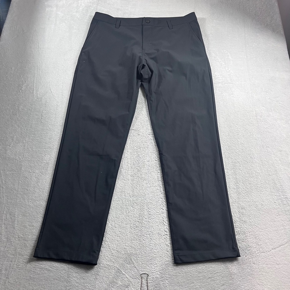 Rhone Commuter Classic Pants Mens 34x30 Black Straight Leg Performance Trousers